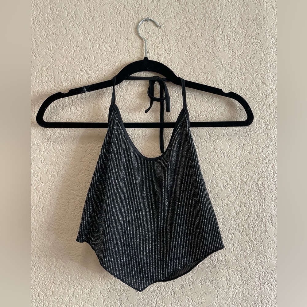 Metallic Black halter